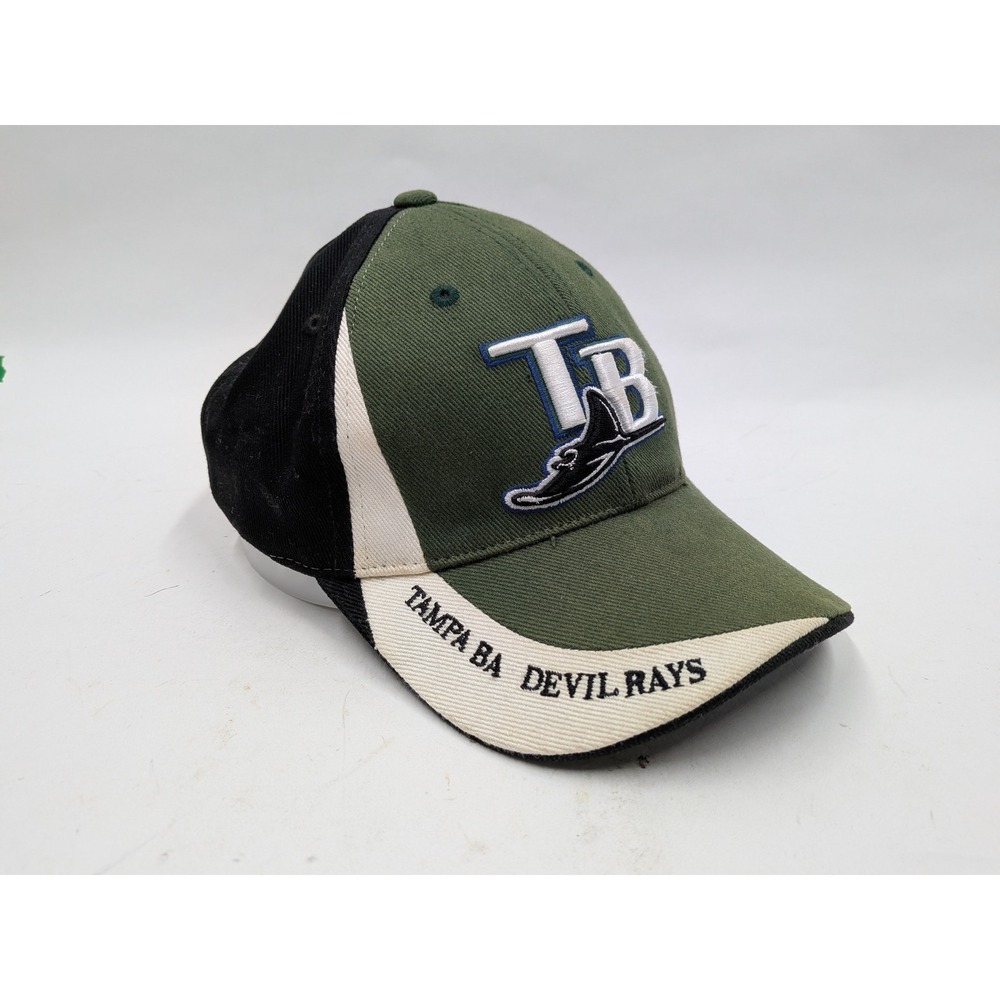 Tampa Bay Devil Rays Hat Green Black MLB Genuine Merchandise Adjustable Cap